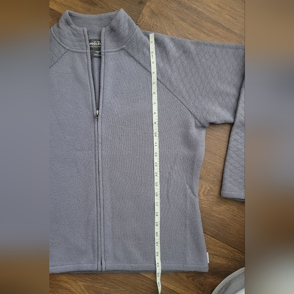 Vtg Woolrich 100% Wool Full Zip Cardigan, Women's XL, Soft Plum - Picture 10 of 10